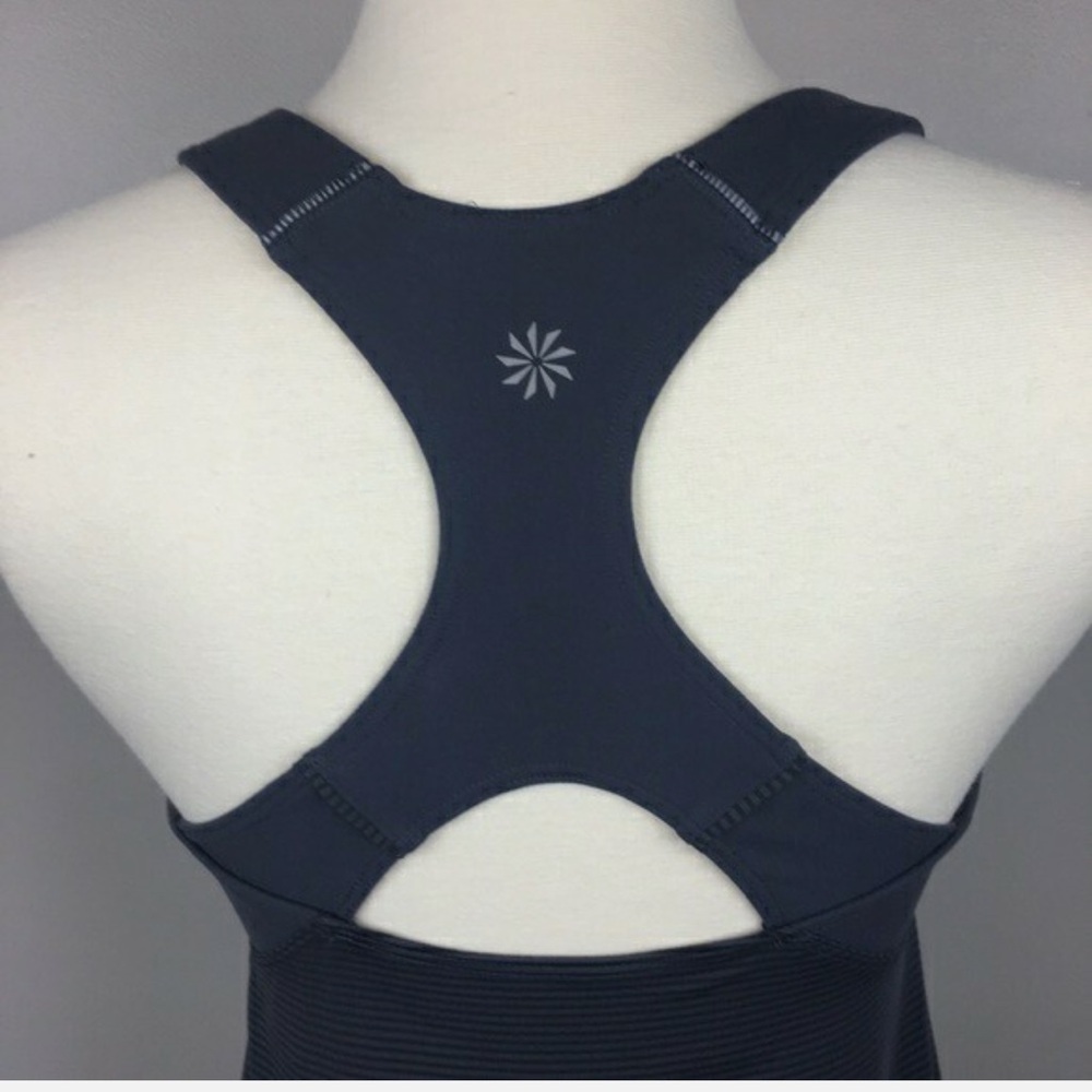 Athleta Skills And Drills Gray Drawstring Molded Cup Wicking - Picture 2 of 7